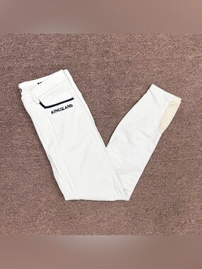 Women’s Size 22R (EU34) White Kingsland Knee Patch Horseback Riding Breeches